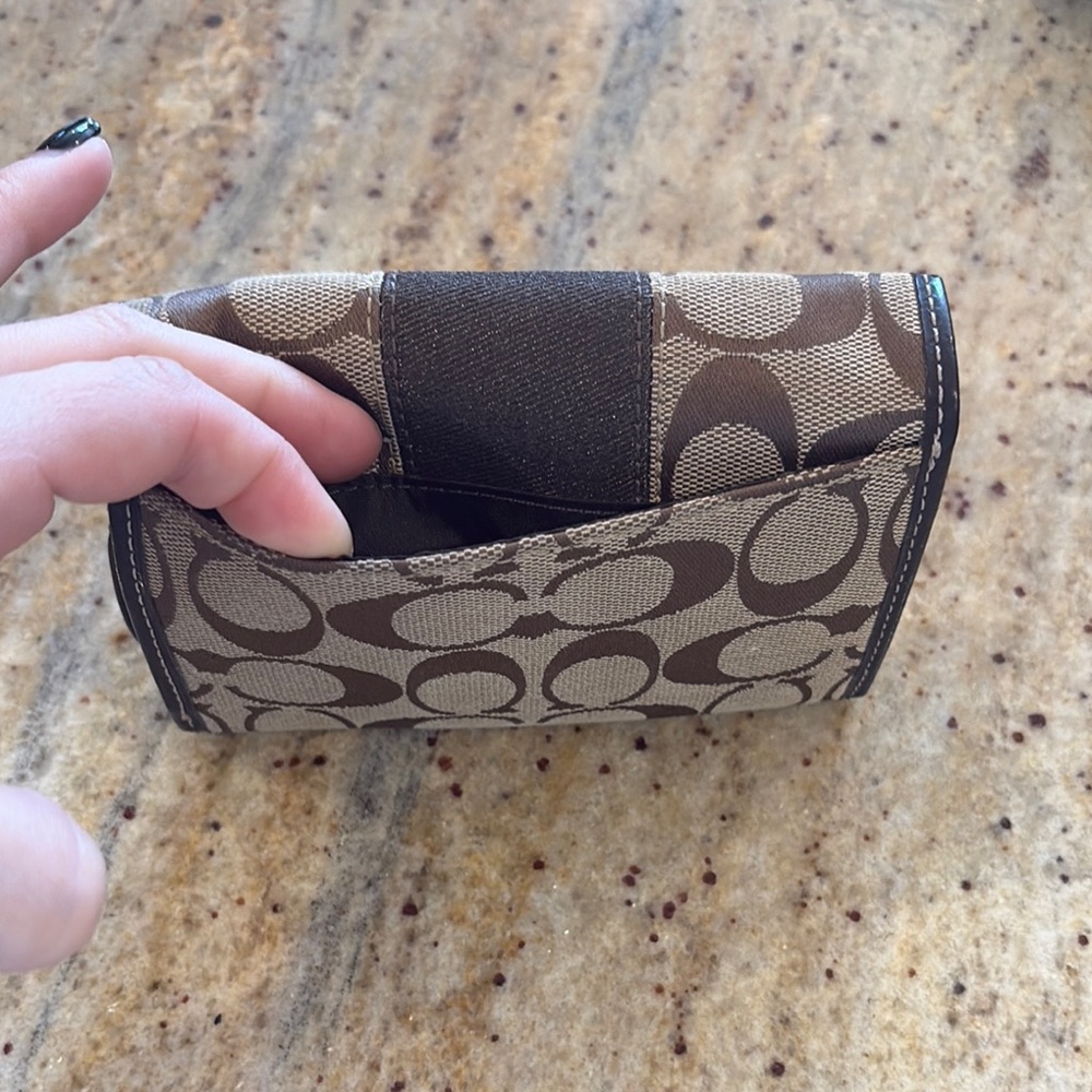 Coach Brown and Tan Wallet - Picture 2 of 8